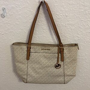Michael Kors Beige and Brown Women's Tote